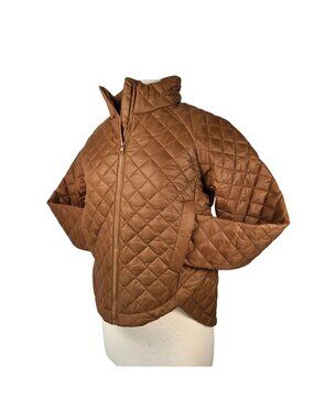 Quince Featherless Quilted Puffer Jacket Brown Size XS
